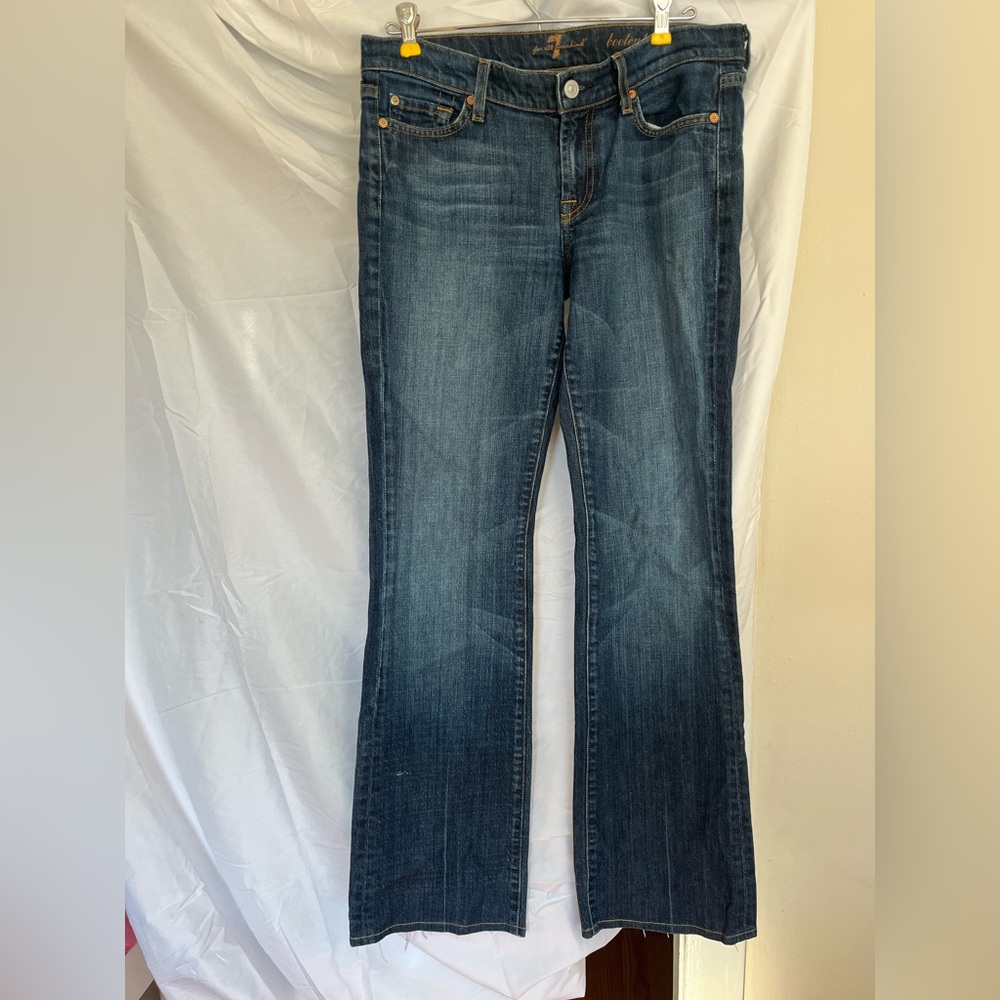 7 For All Mankind Women's Dark Wash Bootcut Flare Jeans size 29, 31” length